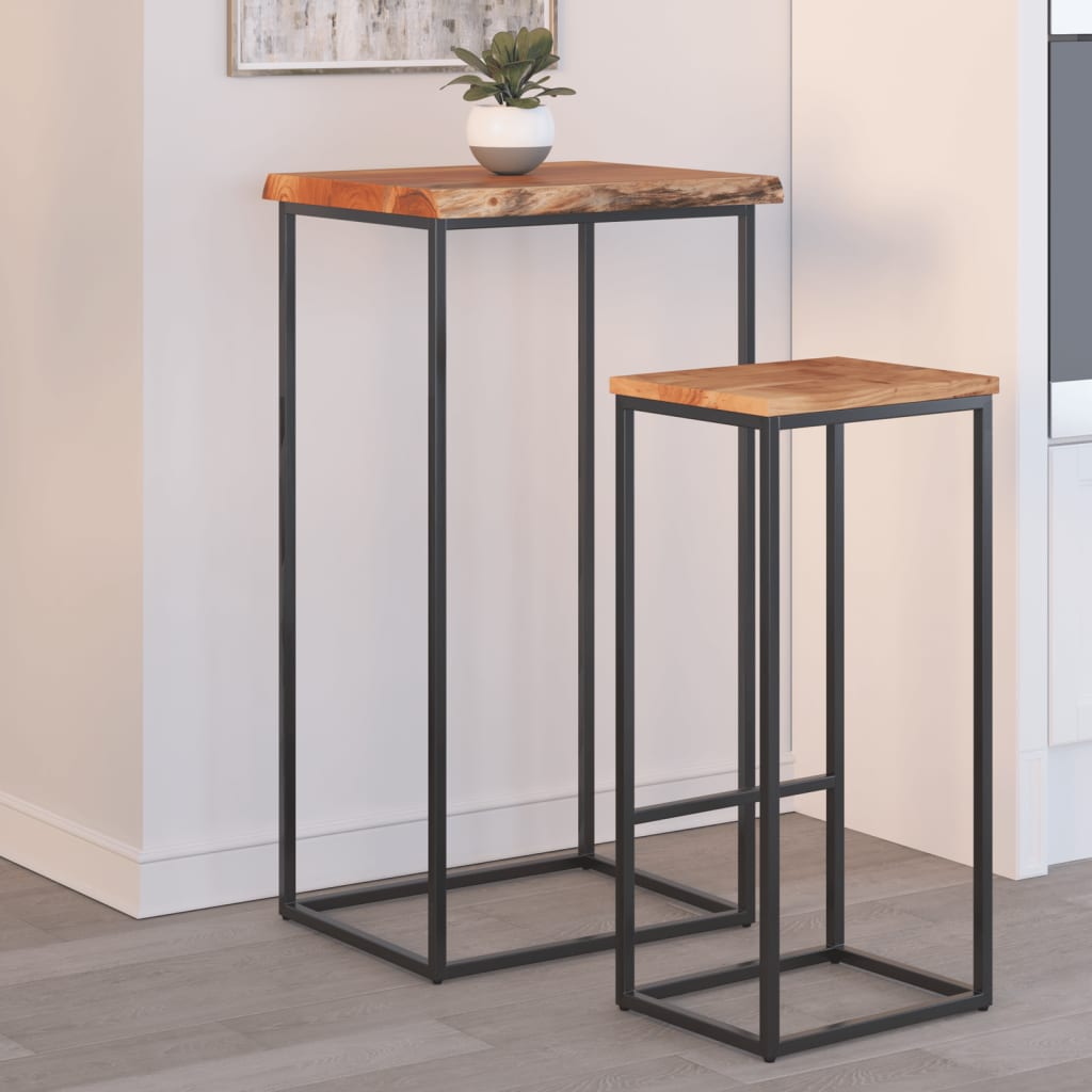 Blat masă 40x40x2,5 cm dreptunghiular lemn acacia margine vie GartenMobel Dekor