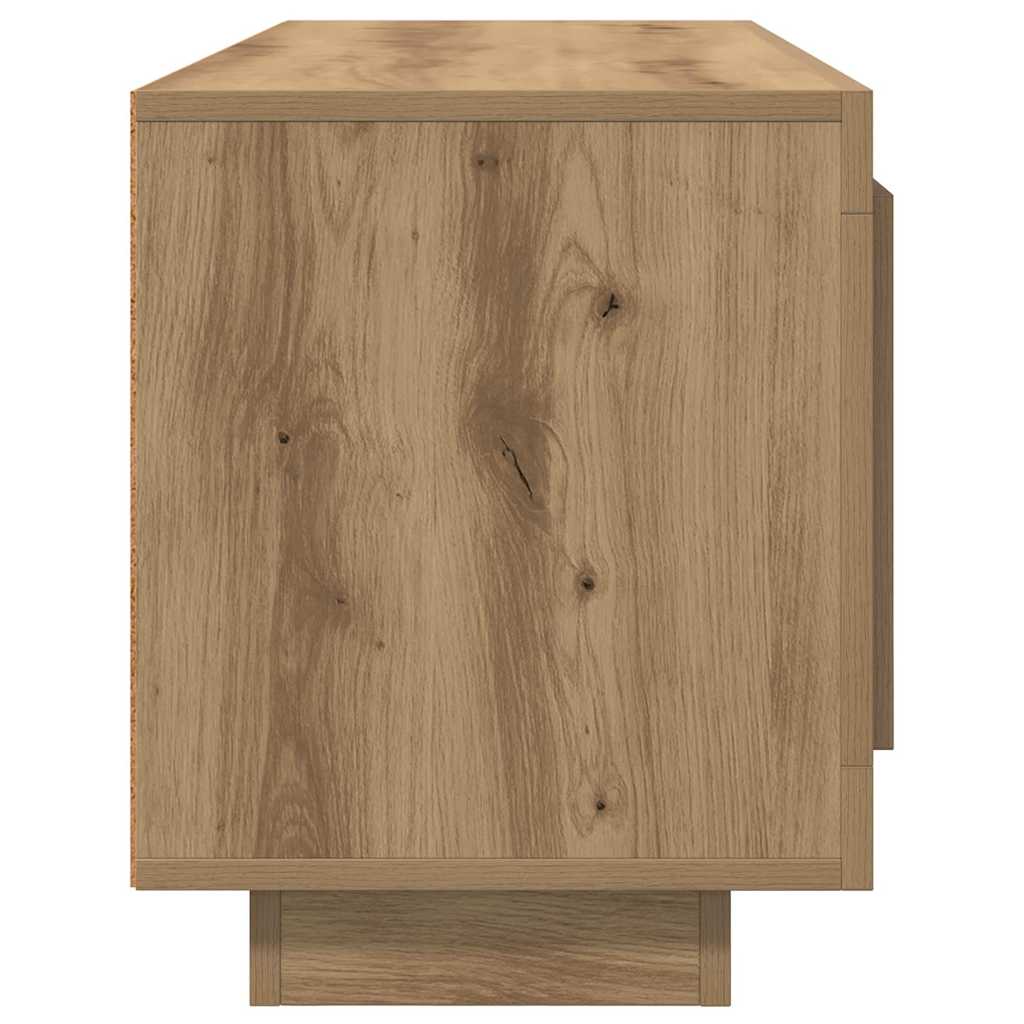 Cabinet TV Stejar Artizanal 102 x 35 x 45 cm Lemn compozit GartenMobel Dekor