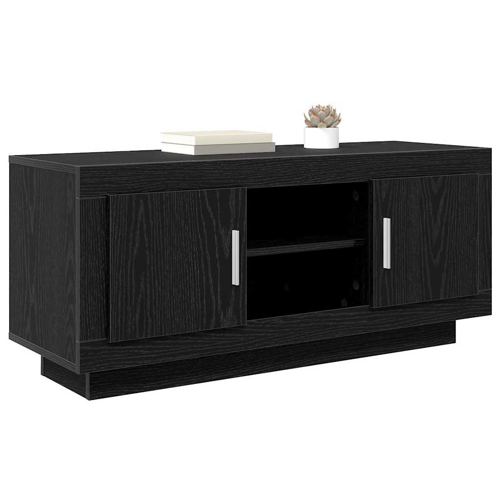 Cabinet TV Stejar Negru 102 x 35 x 45 cm Lemn compozit GartenMobel Dekor