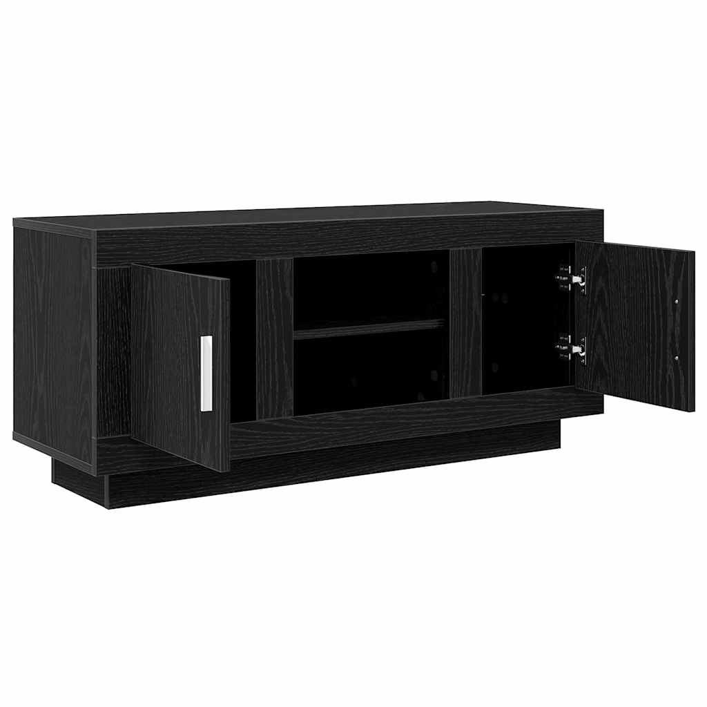 Cabinet TV Stejar Negru 102 x 35 x 45 cm Lemn compozit GartenMobel Dekor