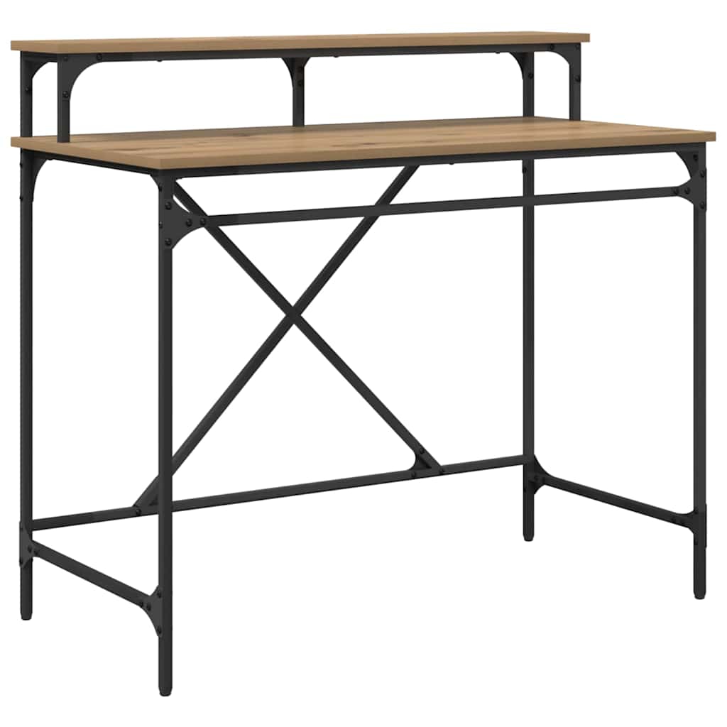 Birou Stejar Artizanal 100 x 50 x 90 cm Lemn compozit GartenMobel Dekor