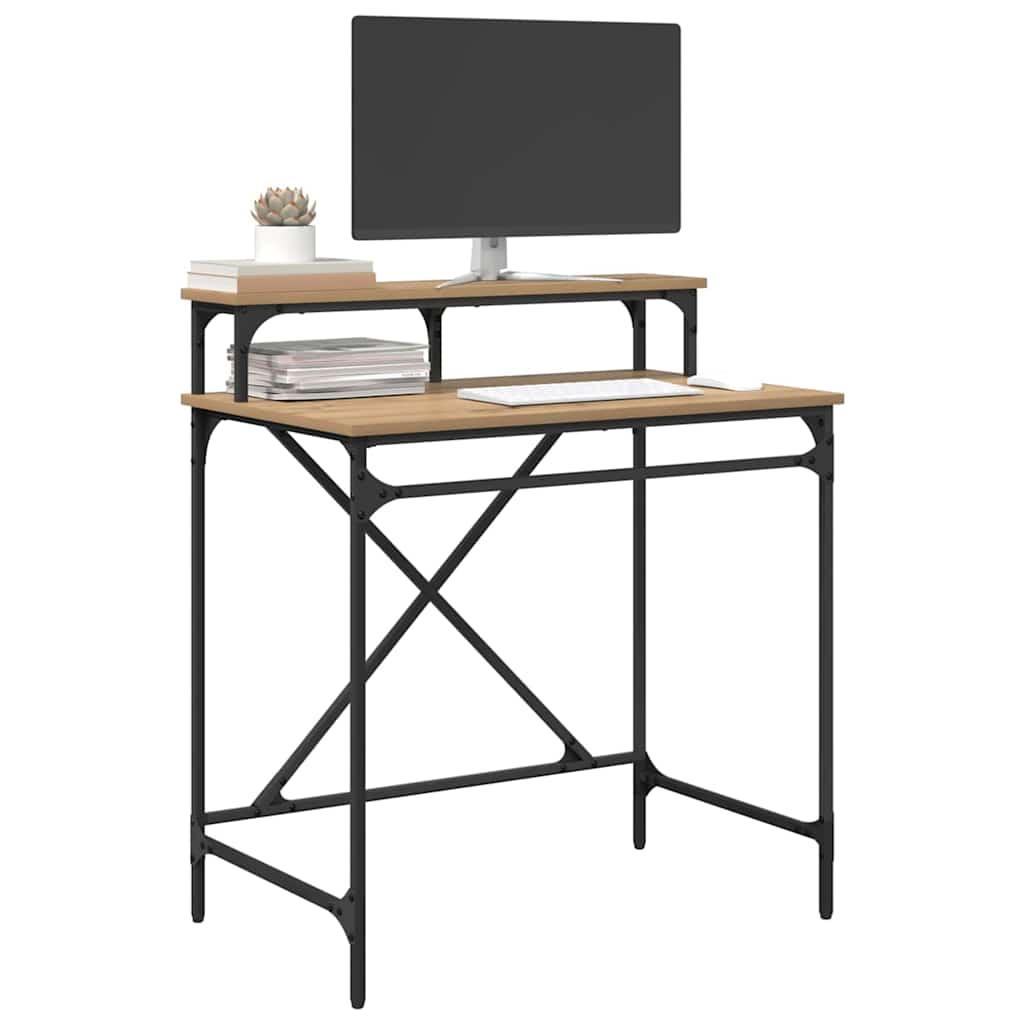 Birou Stejar Artizanal 80 x 50 x 90 cm Lemn compozit GartenMobel Dekor