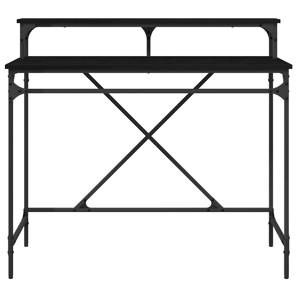 Birou Stejar Negru 100 x 50 x 90 cm Lemn compozit GartenMobel Dekor