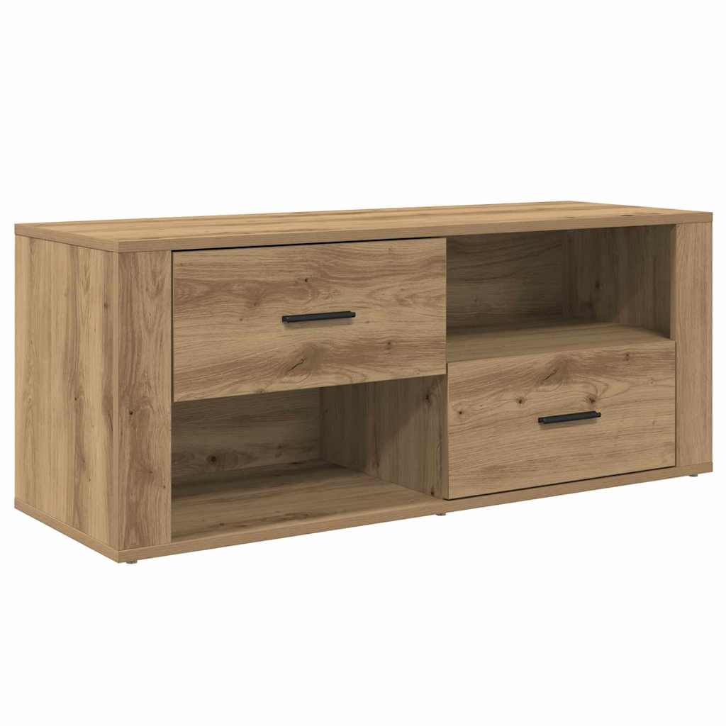 Cabinet TV Stejar Artizanal 100 x 35 x 40 cm Lemn compozit GartenMobel Dekor