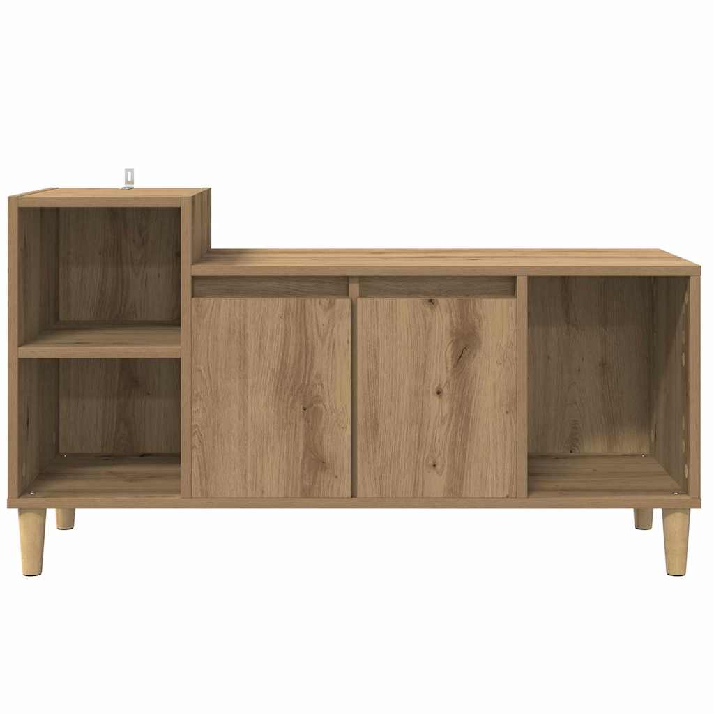 Cabinet TV Stejar Artizanal 100 x 35 x 55 cm Lemn compozit GartenMobel Dekor