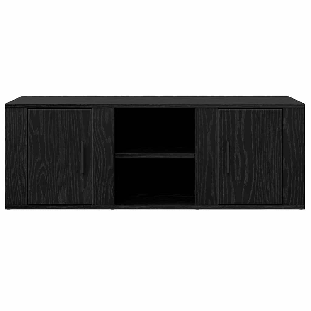 Cabinet TV Stejar Negru 100 x 31,5 x 35 cm Lemn compozit GartenMobel Dekor