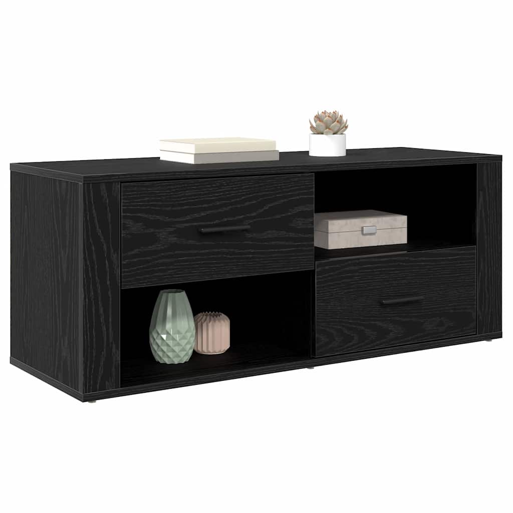 Cabinet TV Stejar Negru 100 x 35 x 40 cm Lemn compozit GartenMobel Dekor