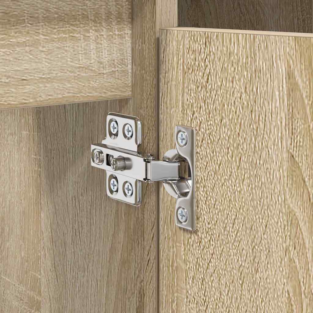 Dulap de chiuvetă cu raft cu ușă Stejar Sonoma 80 x 33 x 60 cm GartenMobel Dekor