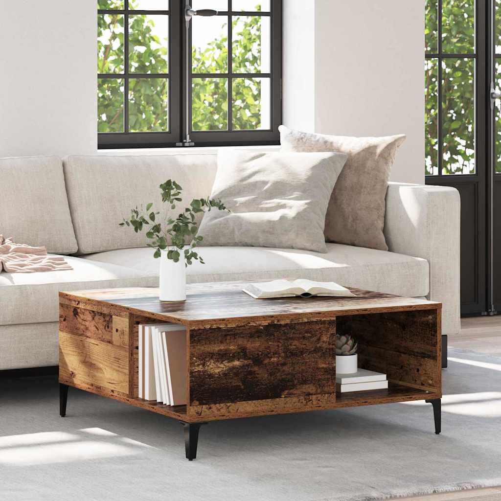 Masă de cafea Lemn Vechi 80 x 80 x 36,5 cm Lemn compozit GartenMobel Dekor