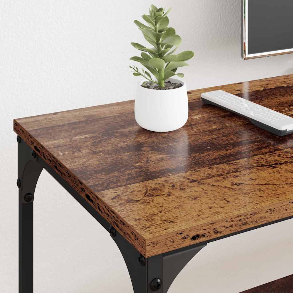 Cabinet TV Lemn Vechi 201 x 35 x 45 cm Lemn Ingineresc și Fier GartenMobel Dekor