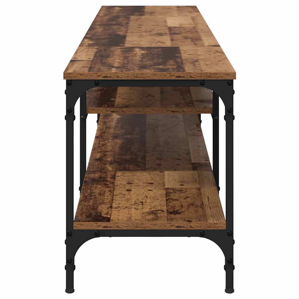 Cabinet TV Lemn Vechi 201 x 35 x 45 cm Lemn Ingineresc și Fier GartenMobel Dekor