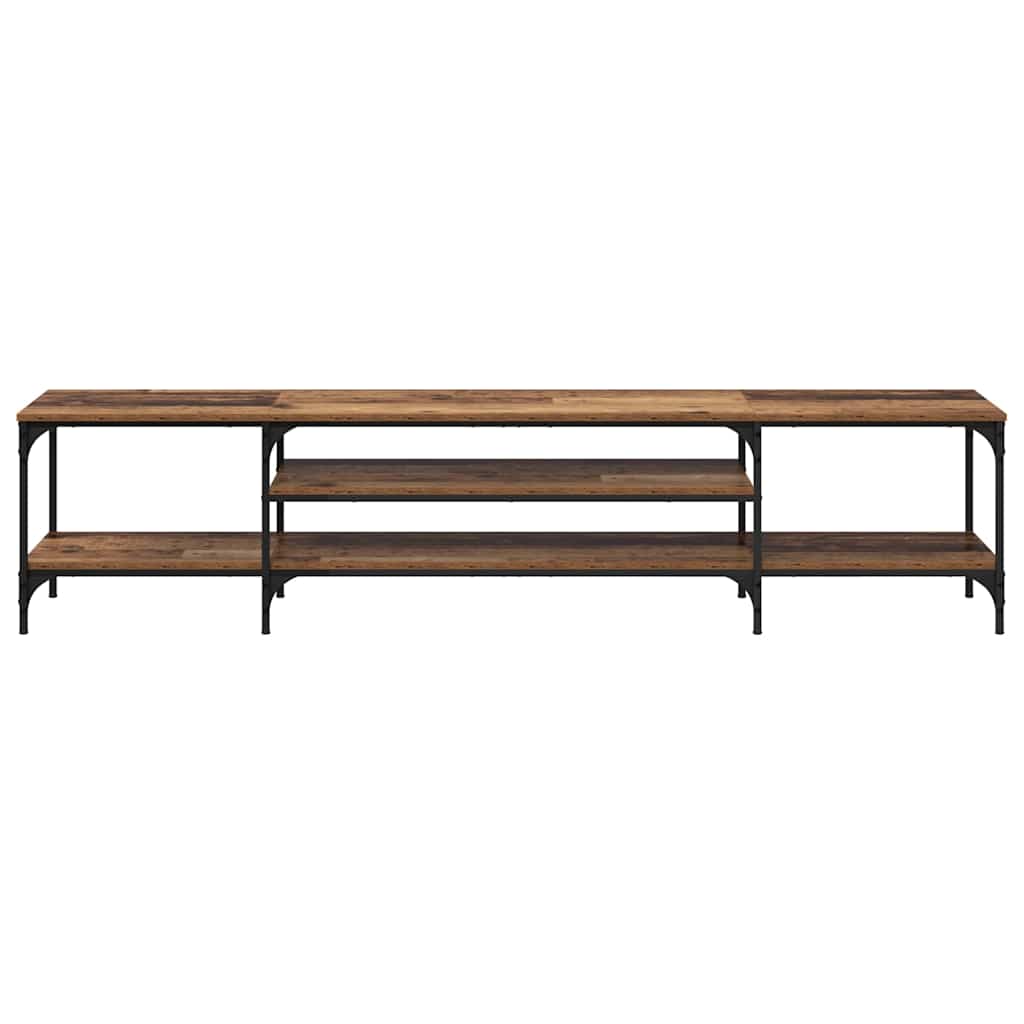 Cabinet TV Lemn Vechi 201 x 35 x 45 cm Lemn Ingineresc și Fier GartenMobel Dekor