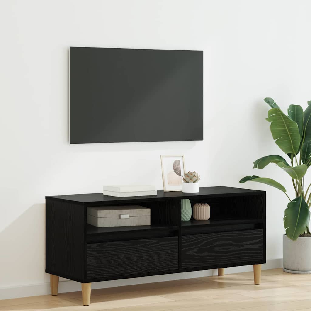 Cabinet TV Stejar Negru 100 x 34,5 x 44,5 cm Lemn compozit GartenMobel Dekor