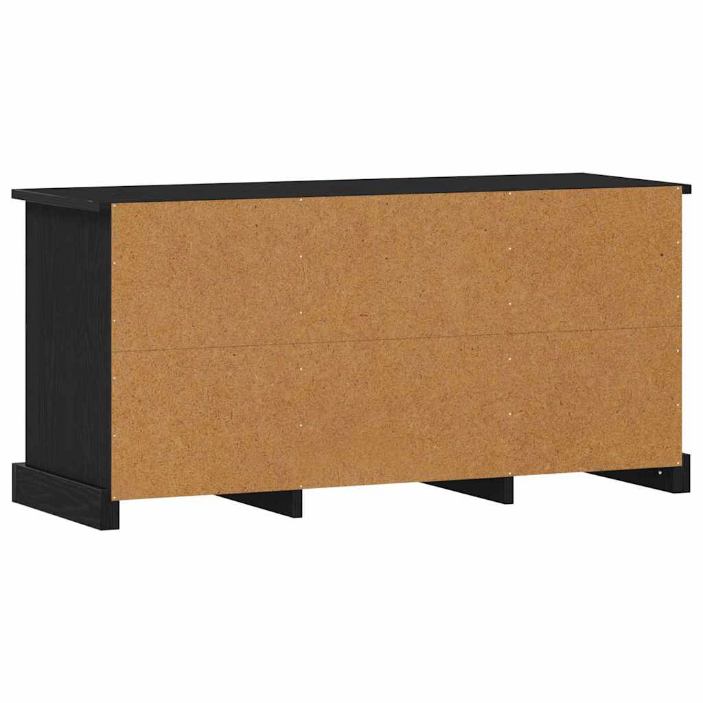 Cabinet TV Stejar Negru 99,5 x 35,5 x 48 cm Lemn compozit GartenMobel Dekor