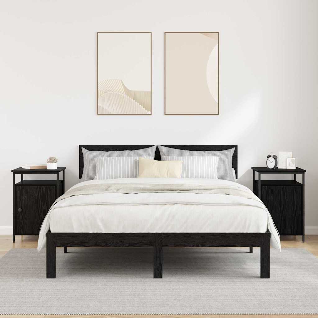 Dulap de noapte 2 pcs Stejar negru 40 x 42 x 60cm Lemn compozit GartenMobel Dekor