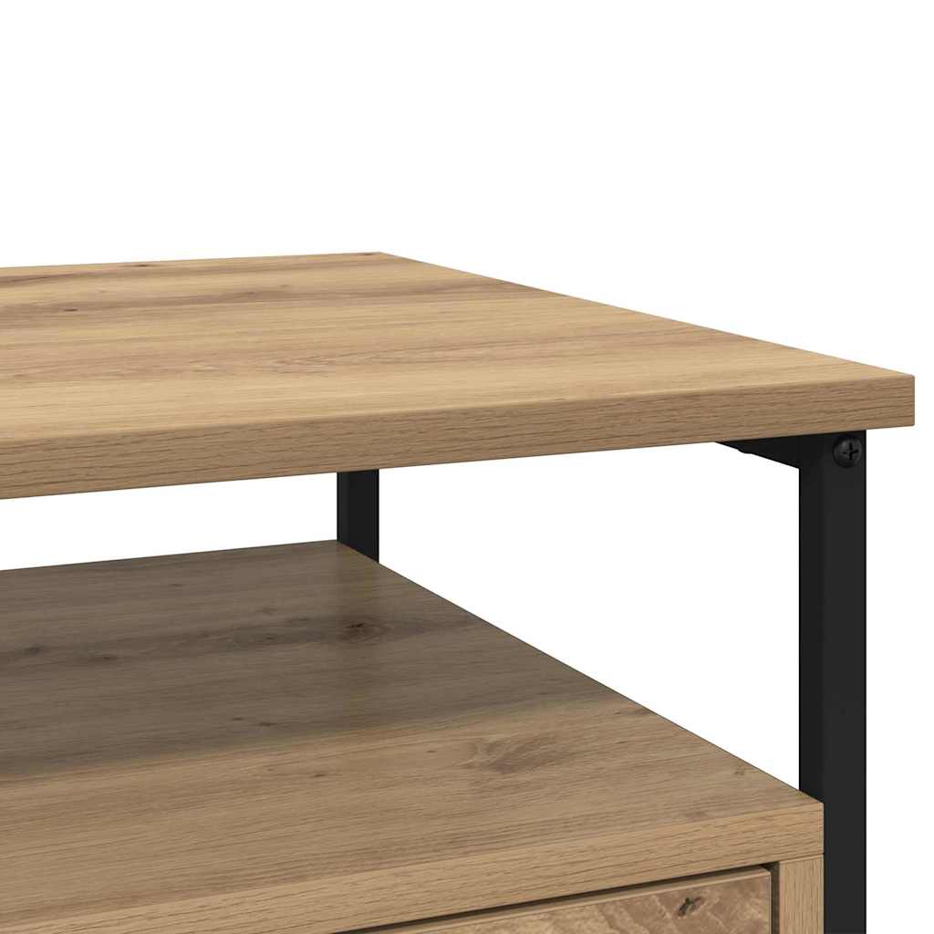 Dulap de noapte stejar artizanal 40 x 42 x 55 cm Lemn compozit GartenMobel Dekor