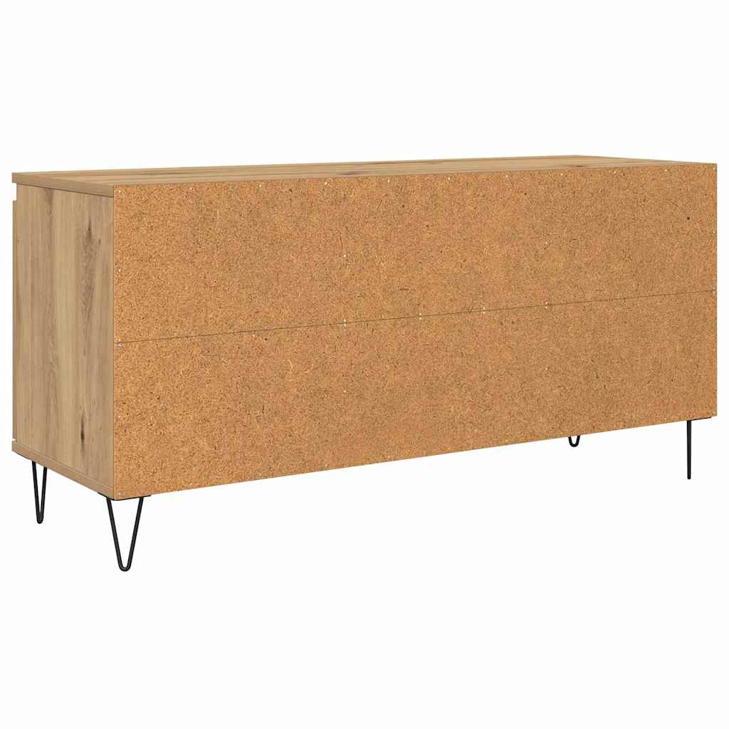 Cabinet TV Stejar Artizanal 104 x 35 x 50 cm Lemn compozit GartenMobel Dekor
