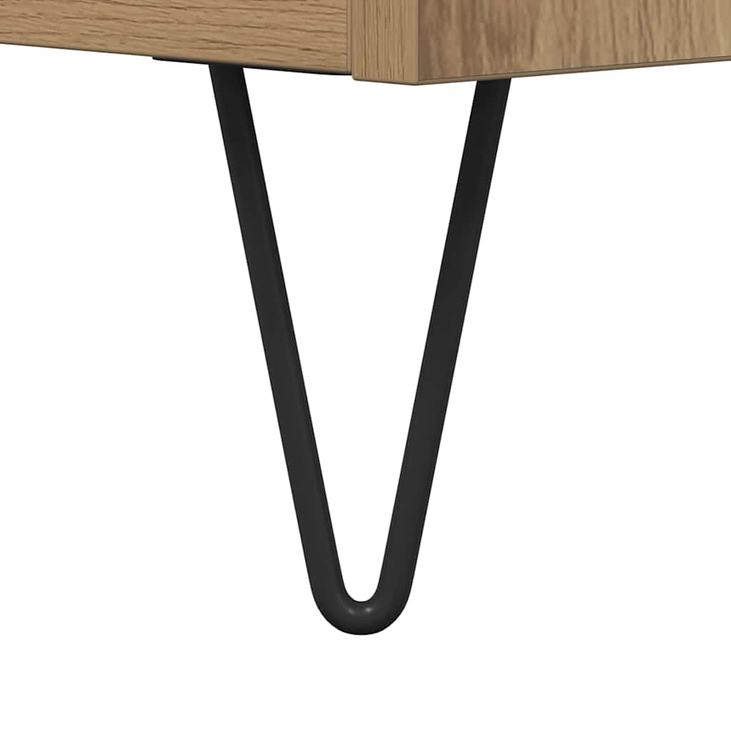 Cabinet TV Stejar Artizanal 104 x 35 x 50 cm Lemn compozit GartenMobel Dekor