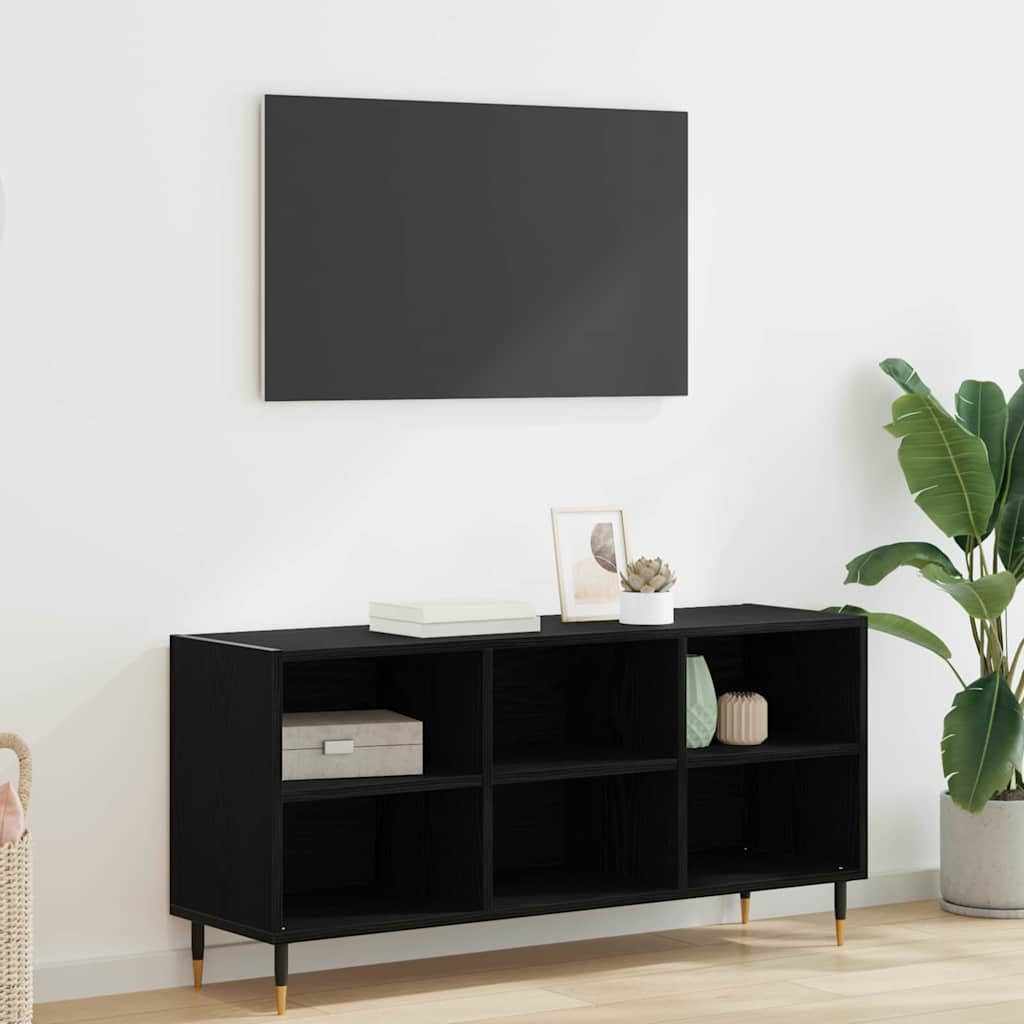 Cabinet TV Stejar Negru 103,5 x 30 x 50 cm Lemn compozit GartenMobel Dekor
