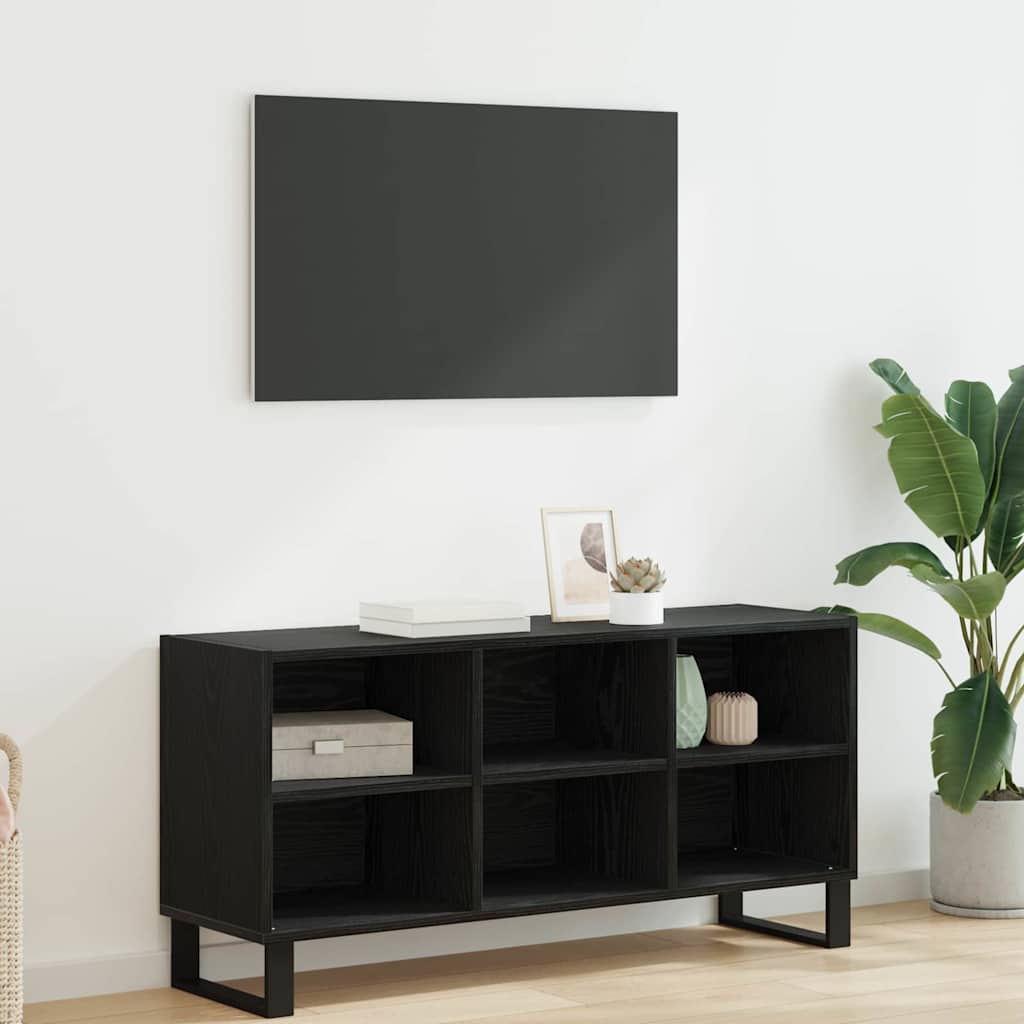 Cabinet TV Stejar Negru 103,5 x 30 x 50 cm Lemn compozit GartenMobel Dekor
