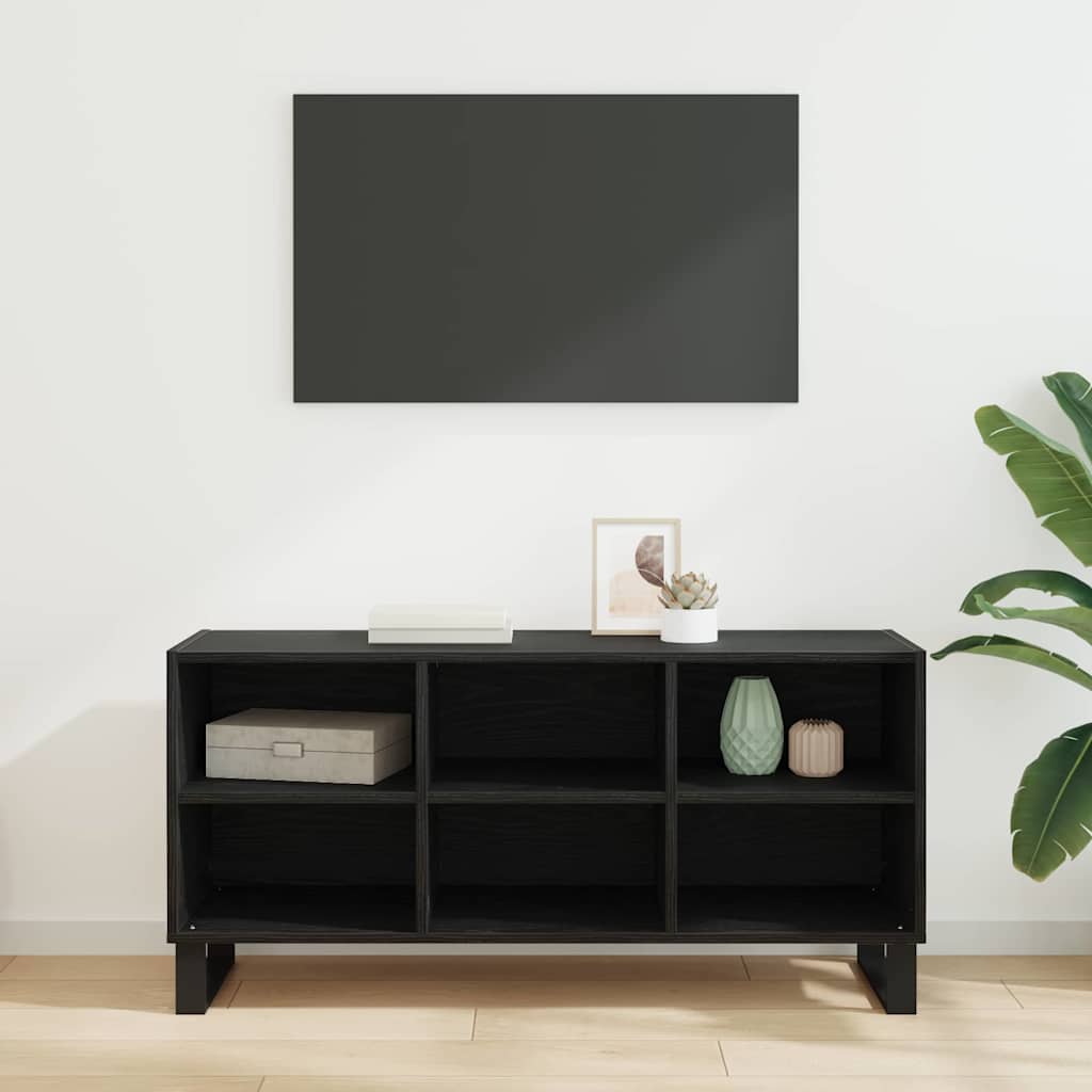 Cabinet TV Stejar Negru 103,5 x 30 x 50 cm Lemn compozit GartenMobel Dekor