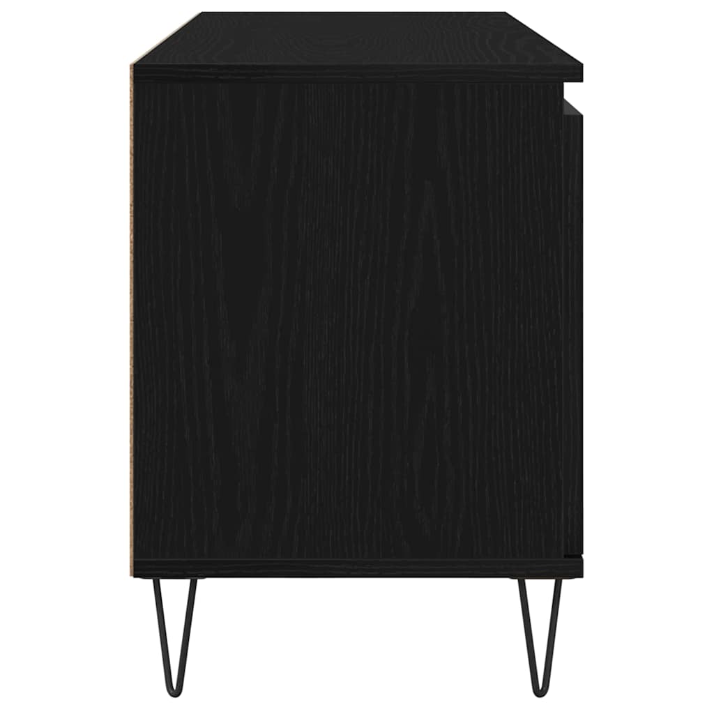 Cabinet TV Stejar Negru 104 x 35 x 50 cm Lemn compozit GartenMobel Dekor