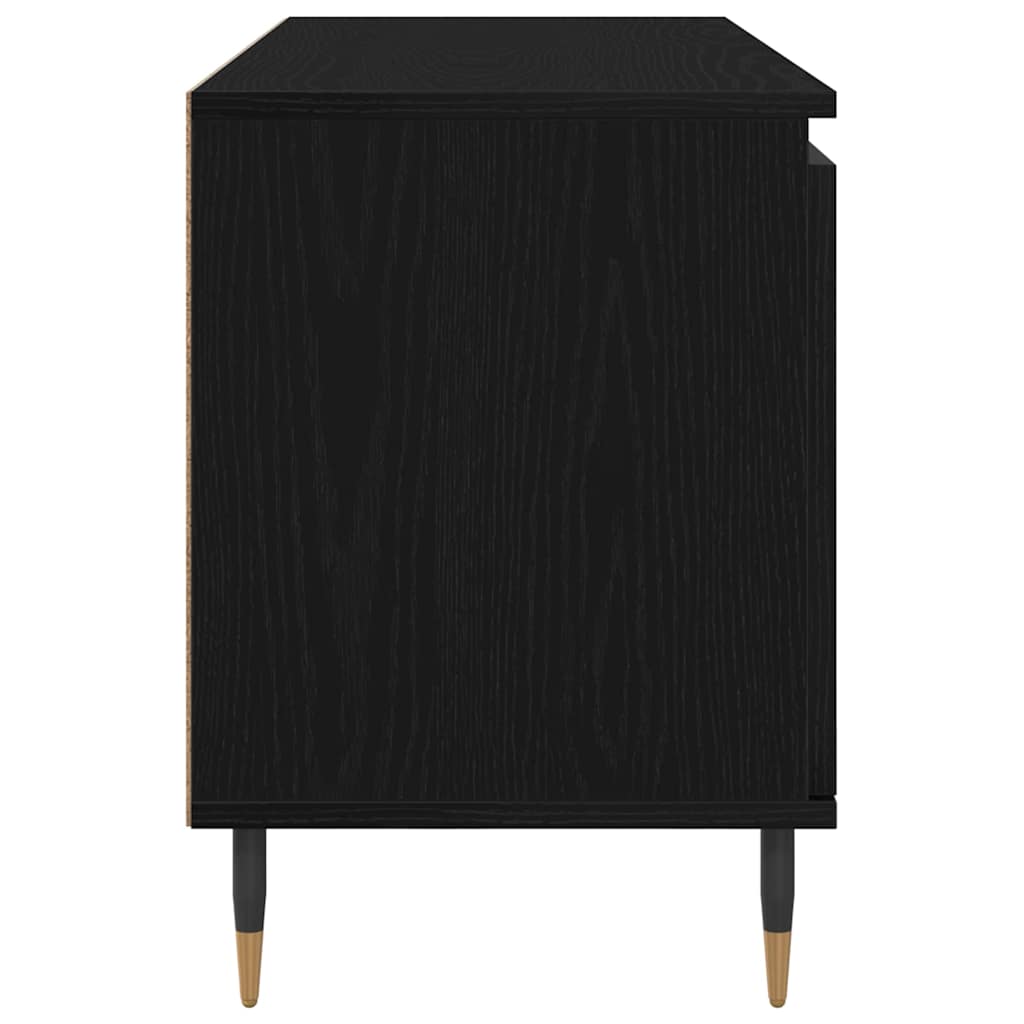 Cabinet TV Stejar Negru 104 x 35 x 50 cm Lemn compozit GartenMobel Dekor