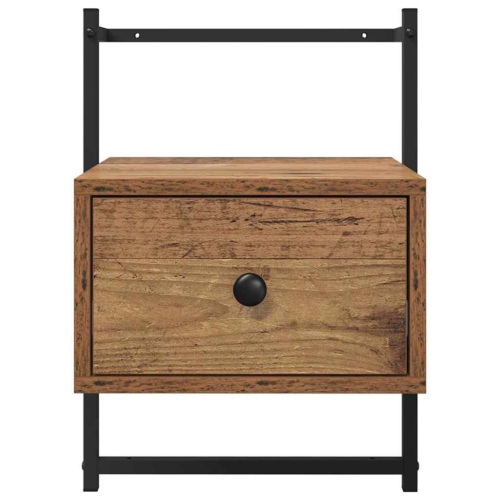 Dulap de noapte 2 pcs Lemn Vechi 35 x 30 x 51 cm Lemn compozit GartenMobel Dekor