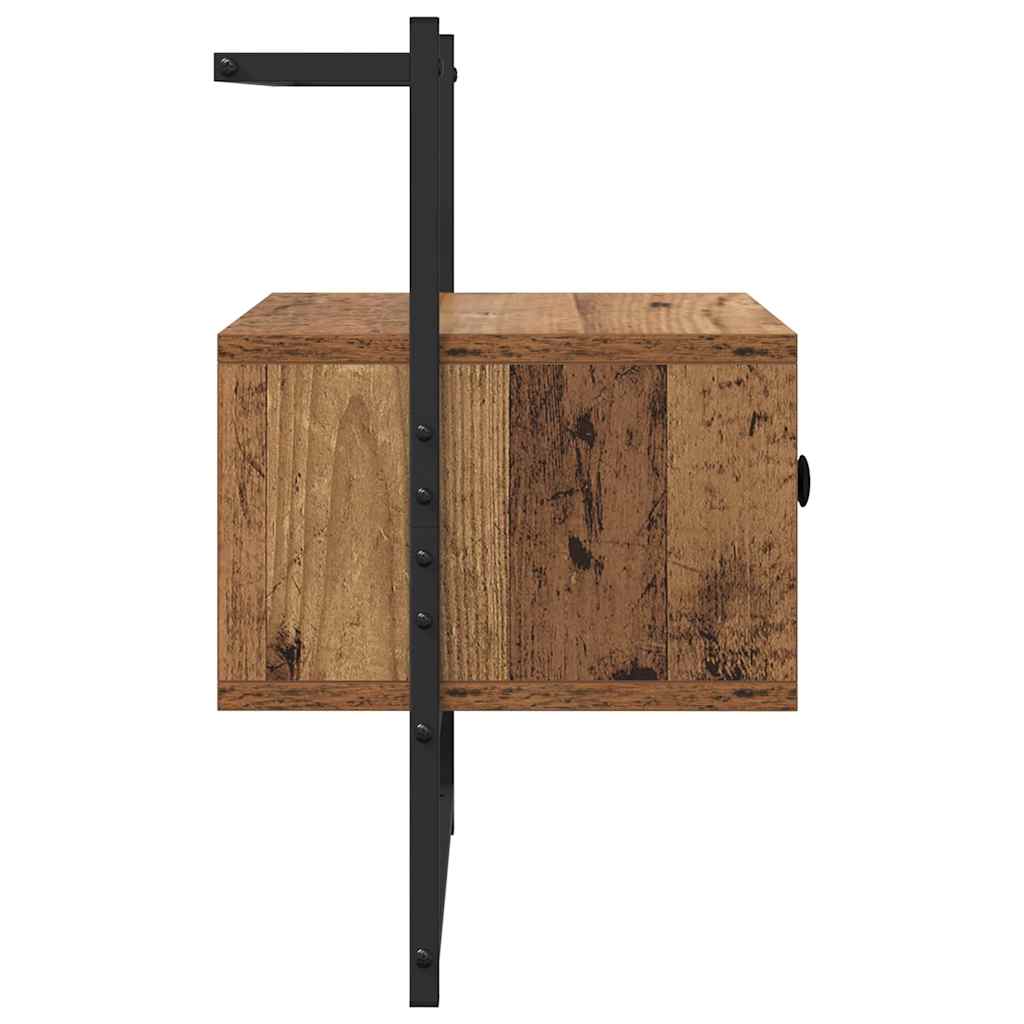 Dulap de noapte 2 pcs Lemn Vechi 35 x 30 x 51 cm Lemn compozit GartenMobel Dekor