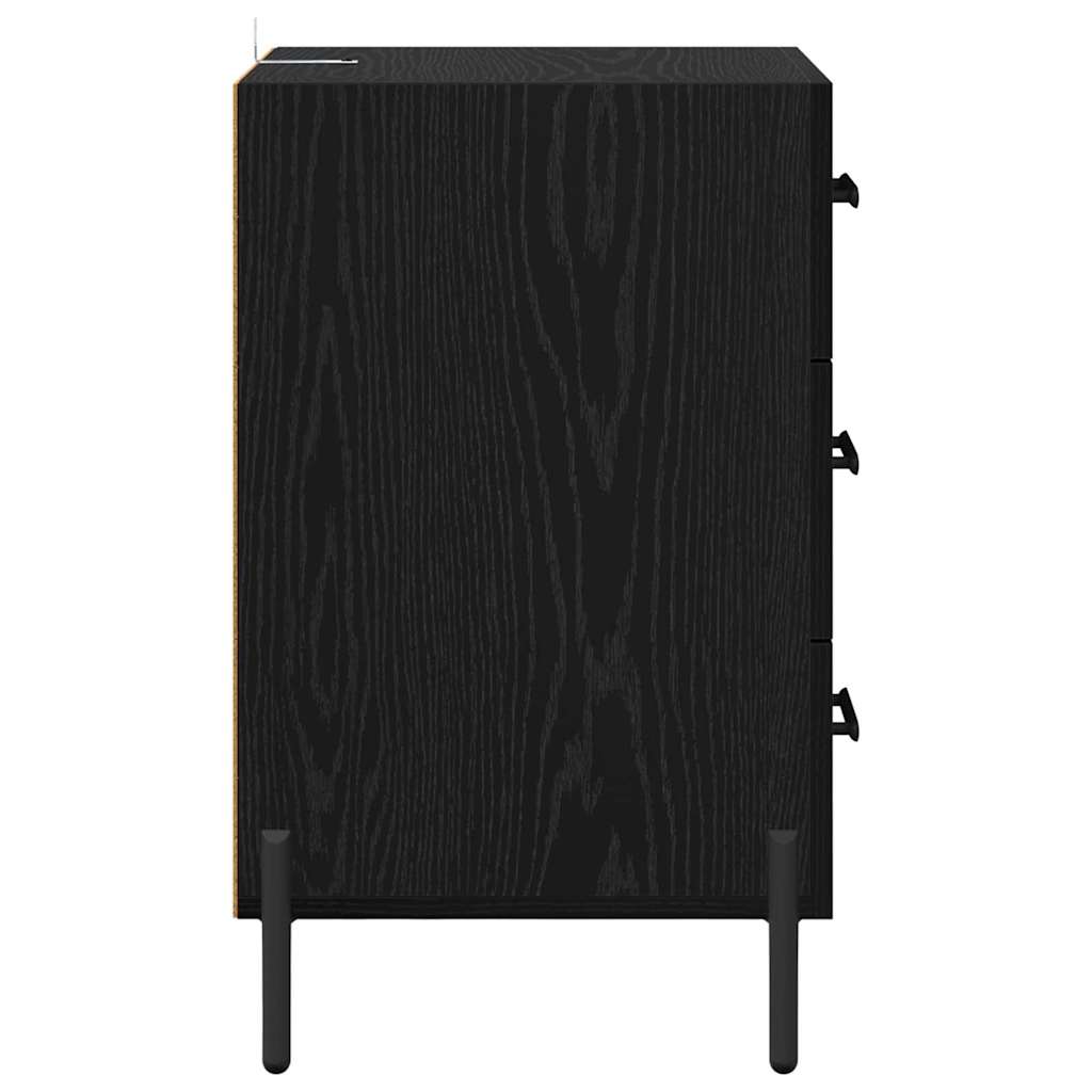 Dulap de noapte Stejar negru 40 x 40 x 66 cm Lemn compozit GartenMobel Dekor