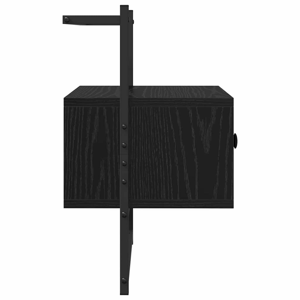 Dulap de noapte cu sertar 2 pcs Stejar Negru 35 x 30 x 51 cm GartenMobel Dekor