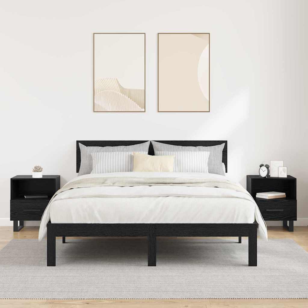 Dulap de noapte cu sertar 2 pcs Stejar negru 40 x 35 x 47.5 cm GartenMobel Dekor