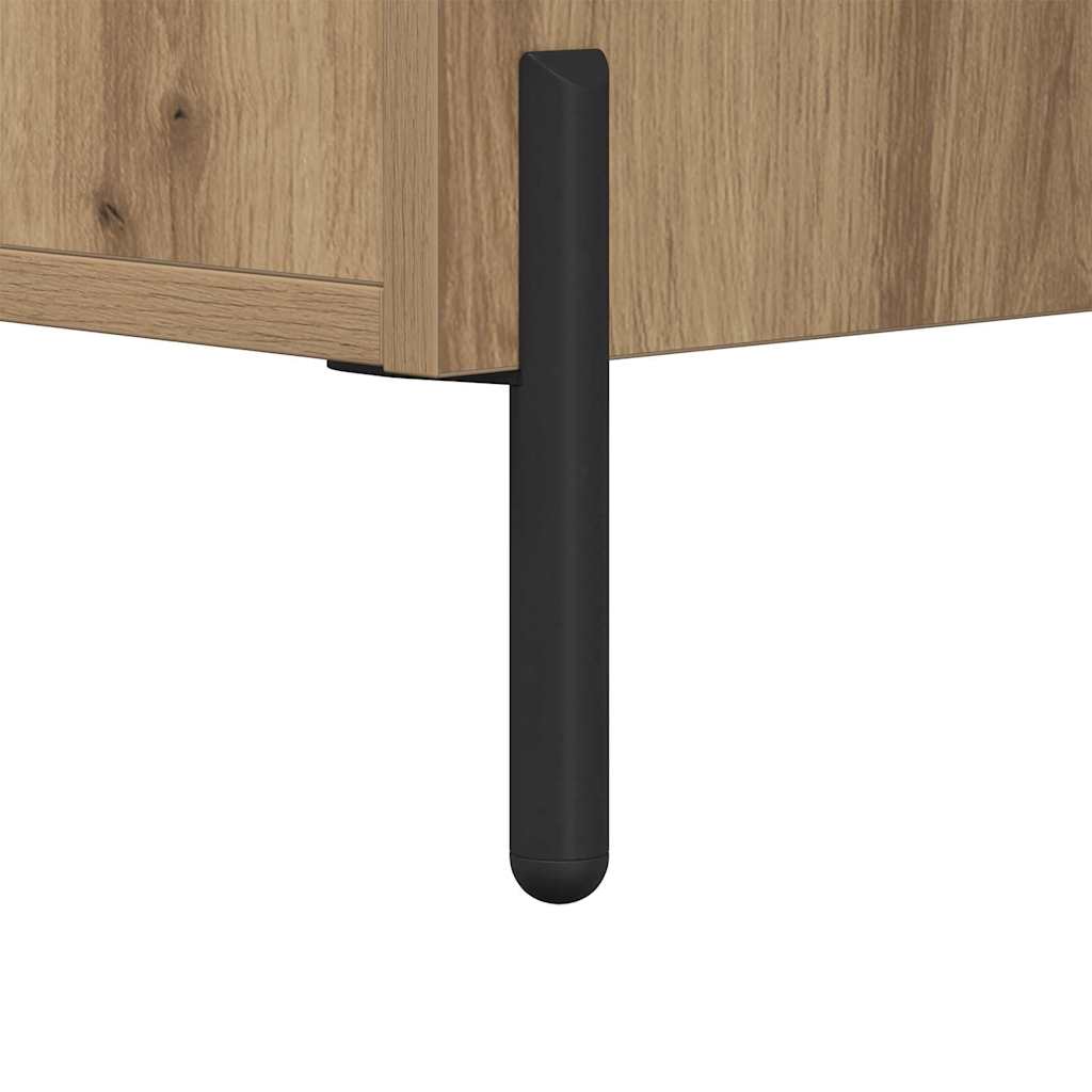 Dulap de noapte stejar artizanal 40 x 40 x 66 cm Lemn compozit GartenMobel Dekor