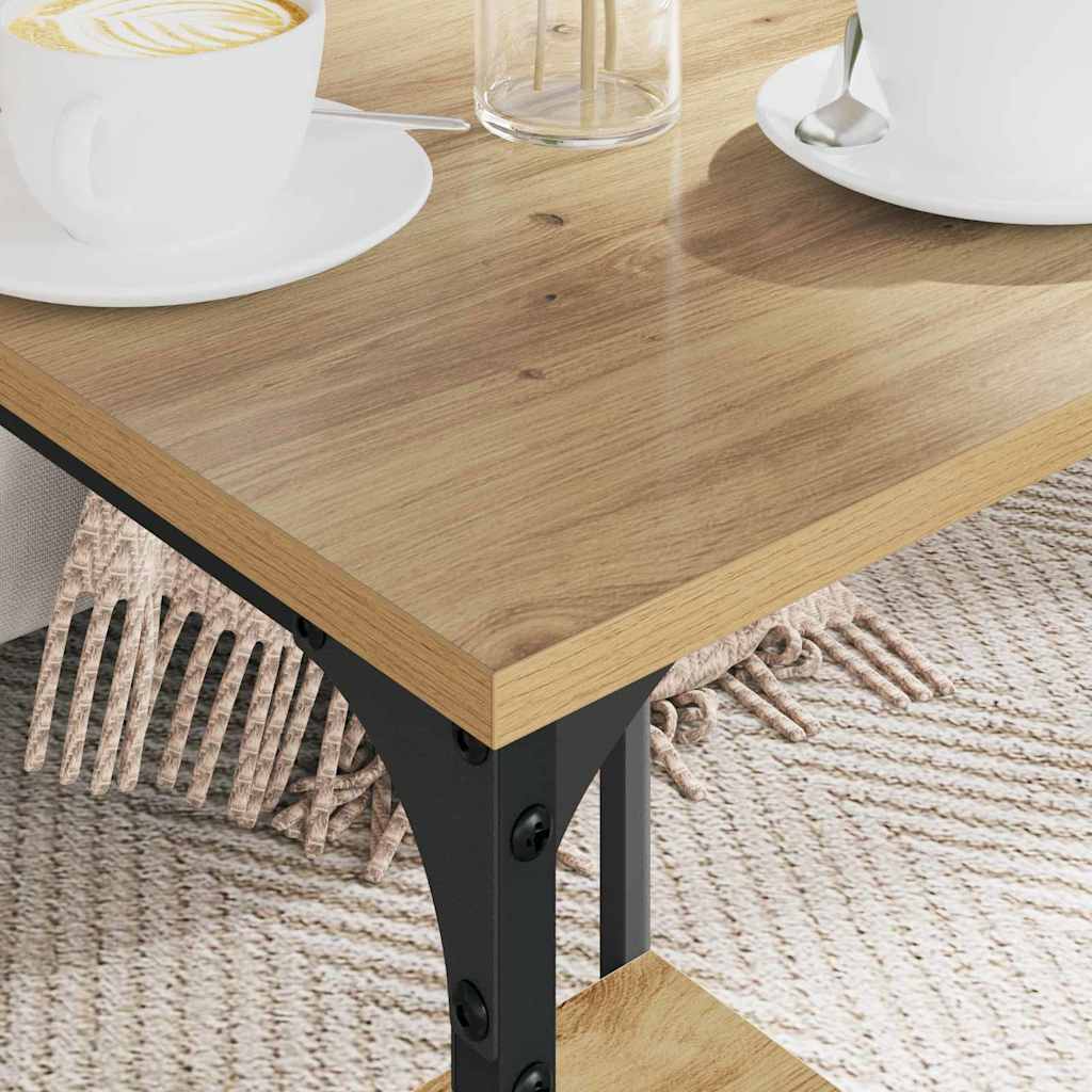 Masă de cafea Stejar Artizanal 40 x 40 x 55 cm Lemn compozit GartenMobel Dekor