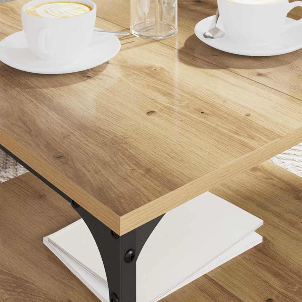 Masă de cafea Stejar Artizanal 55 x 55 x 40 cm Lemn compozit GartenMobel Dekor