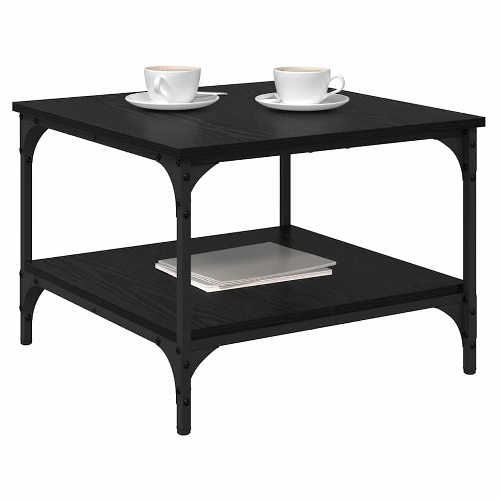 Masă de cafea Stejar Negru 55 x 55 x 40 cm Lemn compozit GartenMobel Dekor