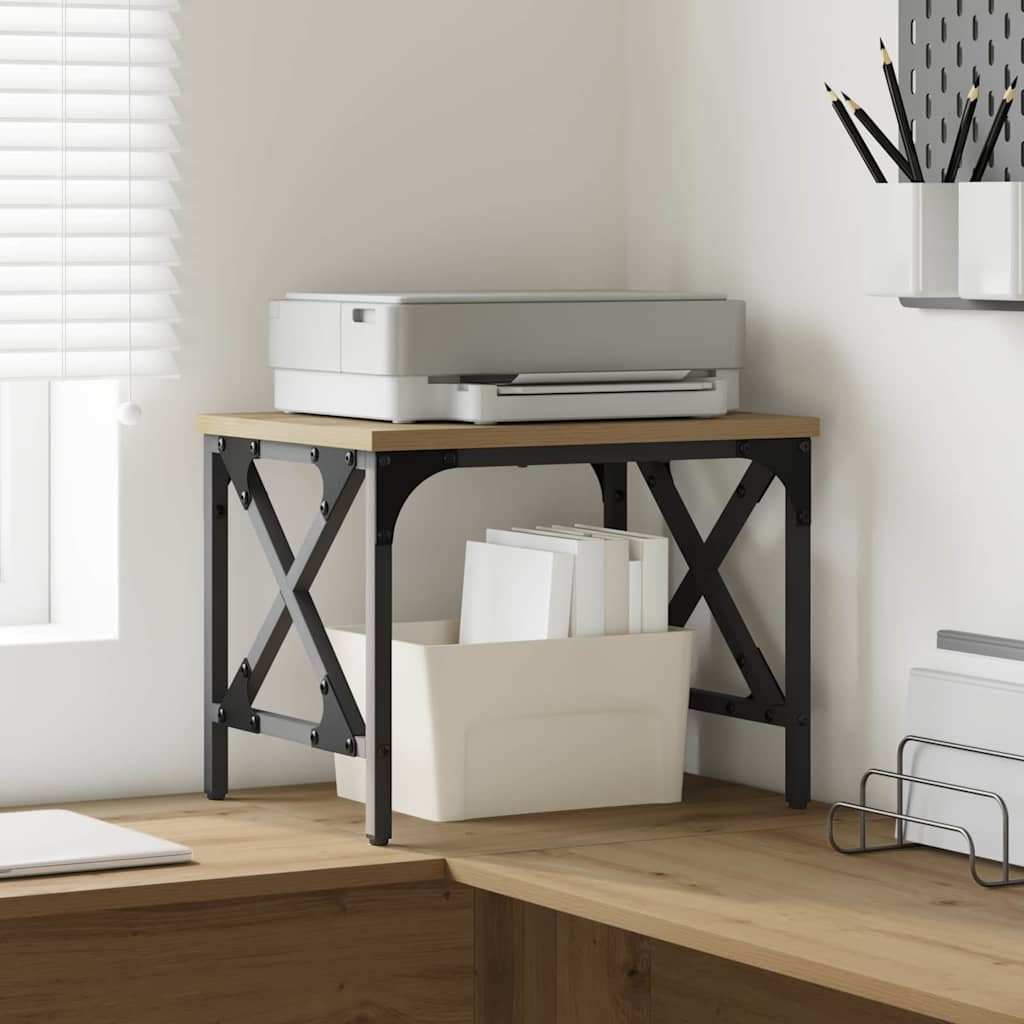 Suport pentru imprimantă Stejar Artizanal 40 x 30 x 31 cm GartenMobel Dekor