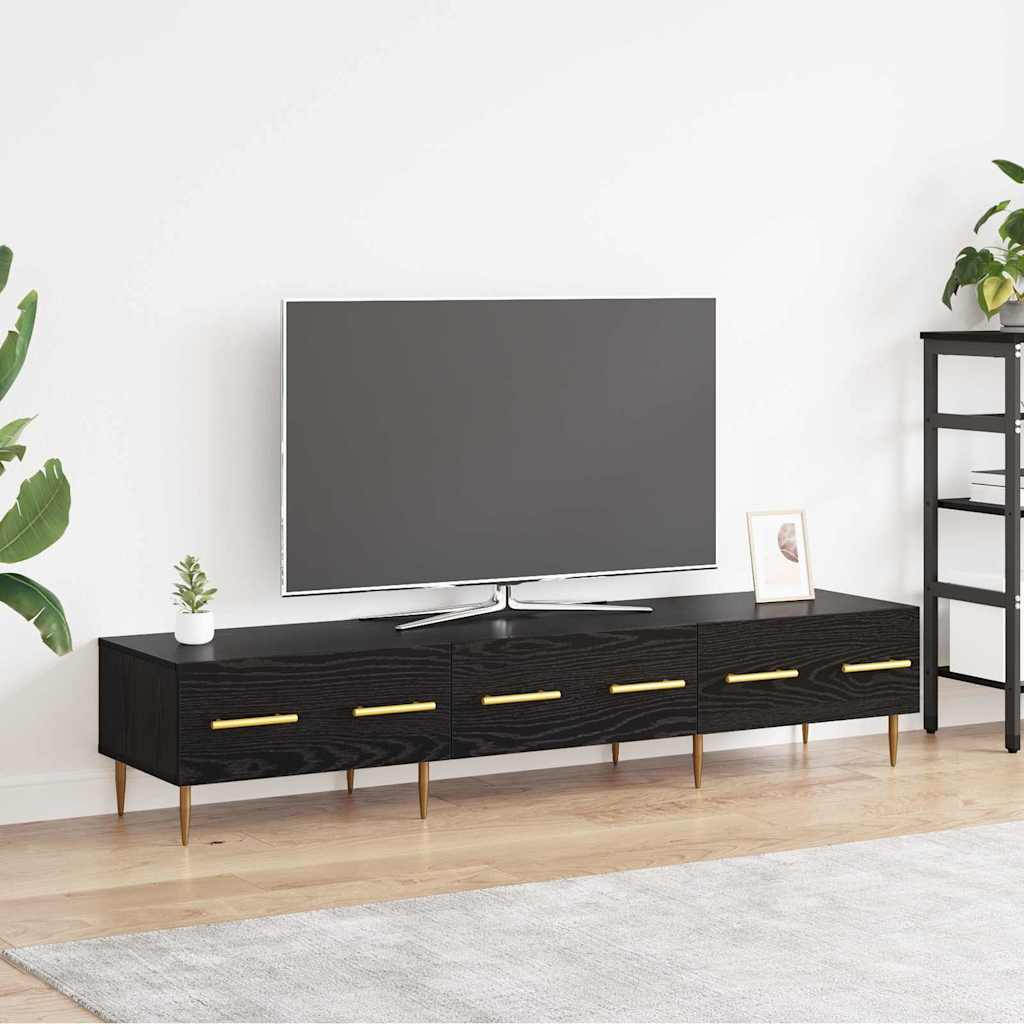 Cabinet TV Stejar Negru 150 x 36 x 30 cm Lemn compozit GartenMobel Dekor