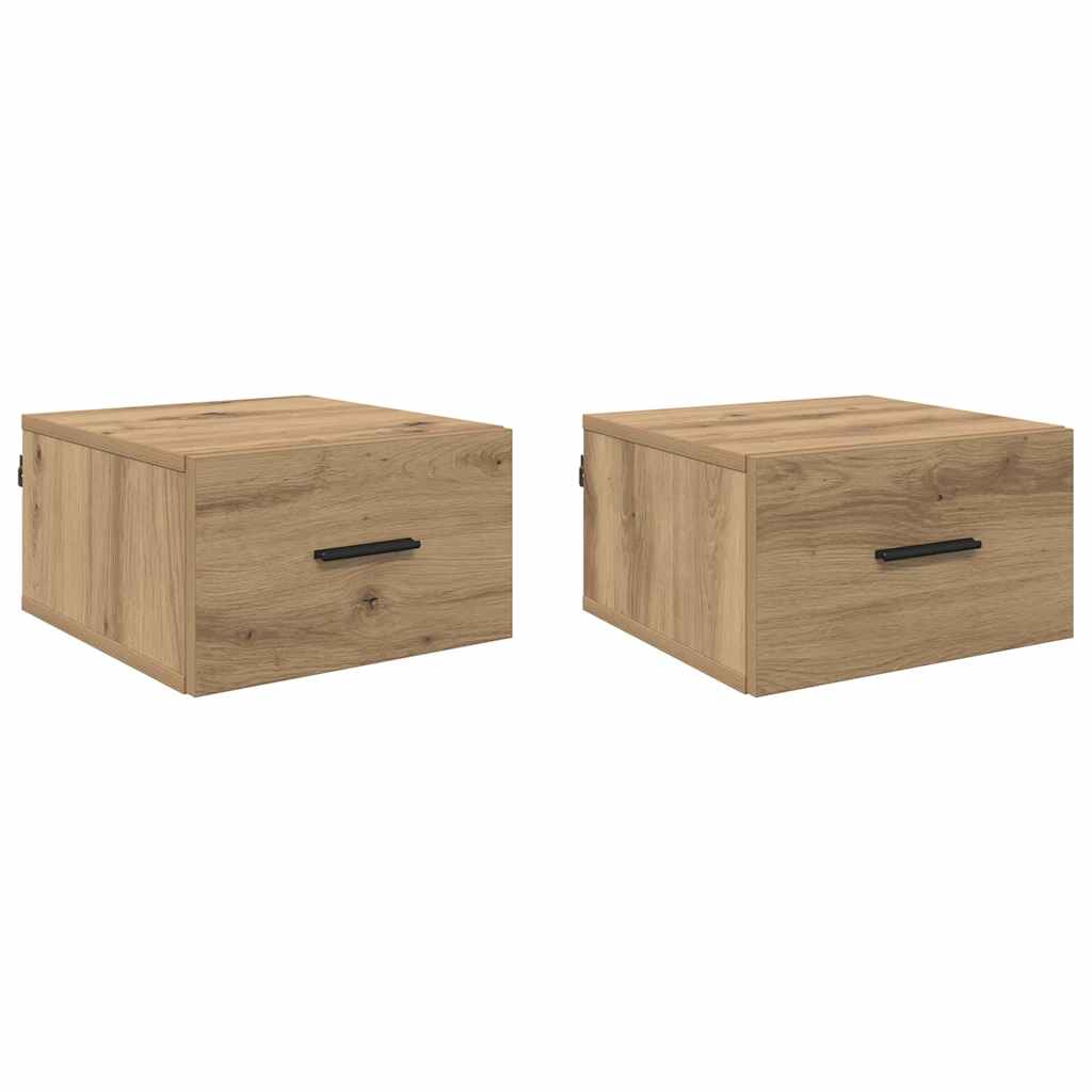 Dulap de noapte 2 pcs stejar artizanal 35 x 35 x 20 cm GartenMobel Dekor