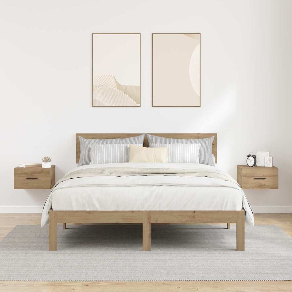 Dulap de noapte 2 pcs stejar artizanal 35 x 35 x 20 cm GartenMobel Dekor