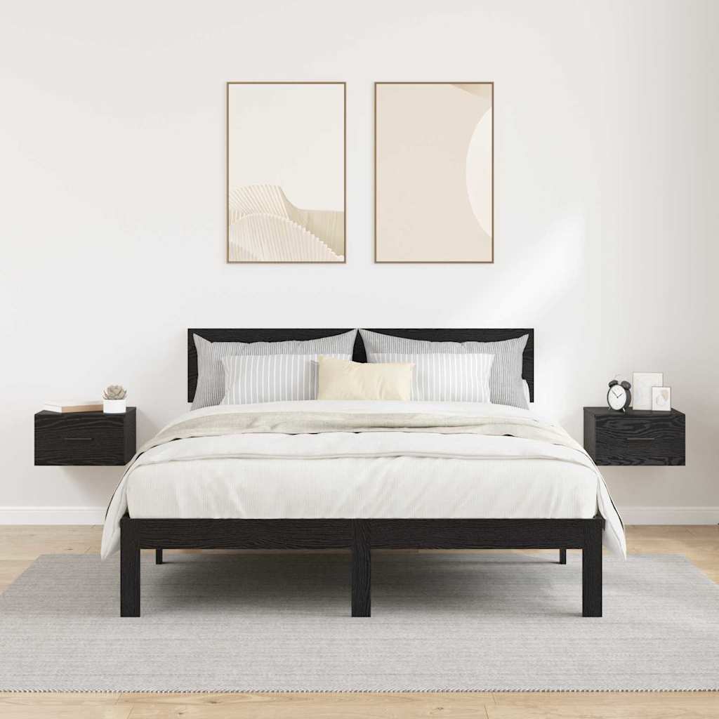 Dulap de noapte cu sertar 2 pcs Stejar negru 35 x 35 x 20 cm GartenMobel Dekor