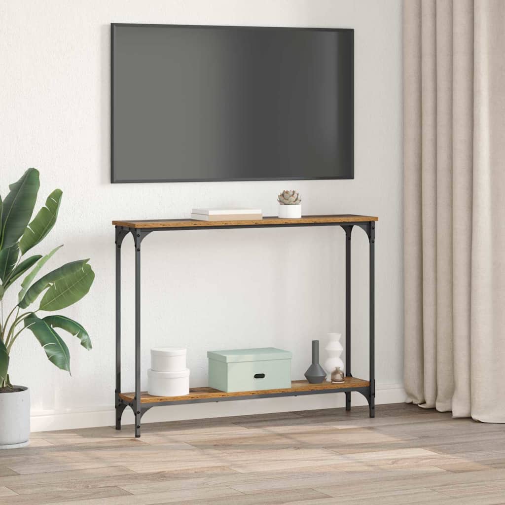 Masă de consolă Lemn Vechi 102 x 23 x 15.5 cm Lemn compozit GartenMobel Dekor