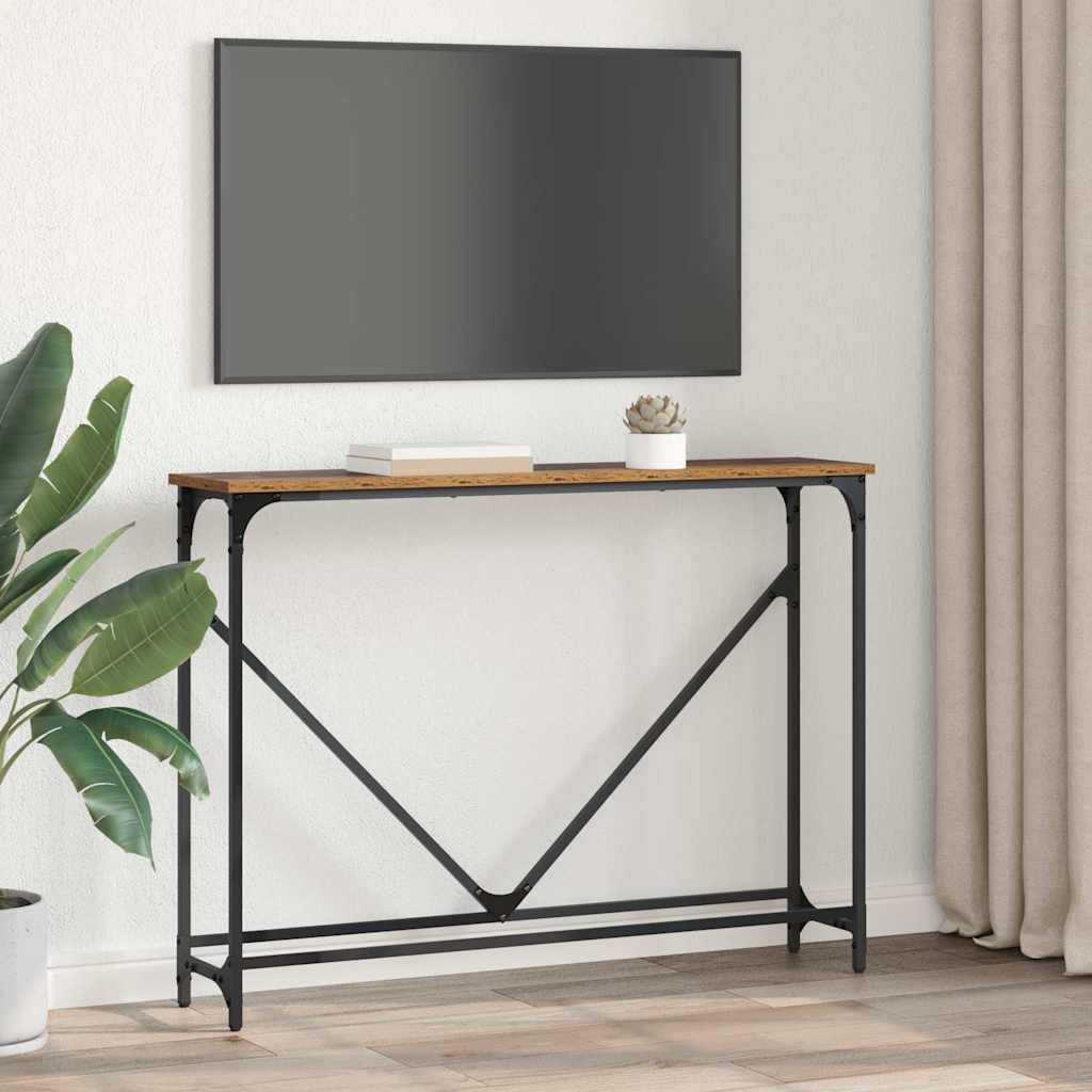 Masă de consolă Lemn vechi 102 x 22.5 x 75 cm Lemn compozit GartenMobel Dekor