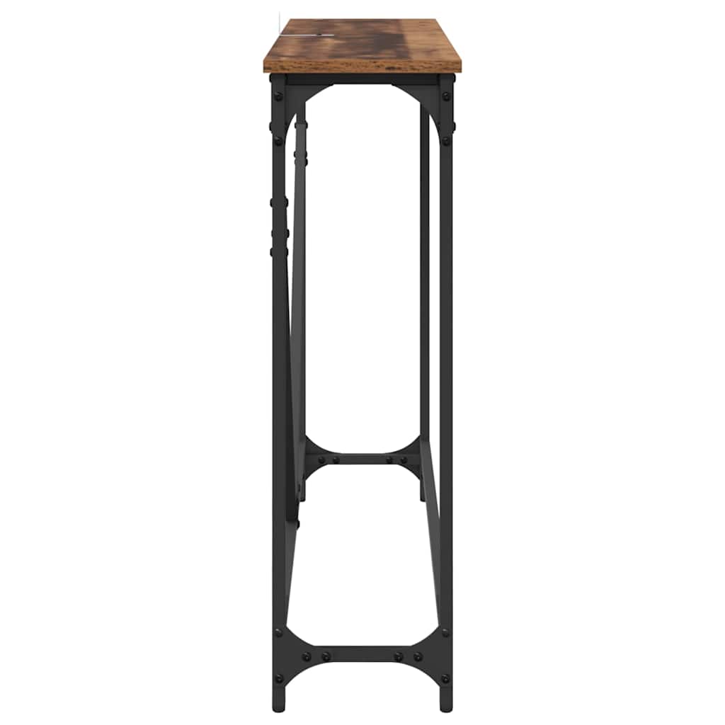 Masă de consolă Lemn vechi 102 x 22.5 x 75 cm Lemn compozit GartenMobel Dekor