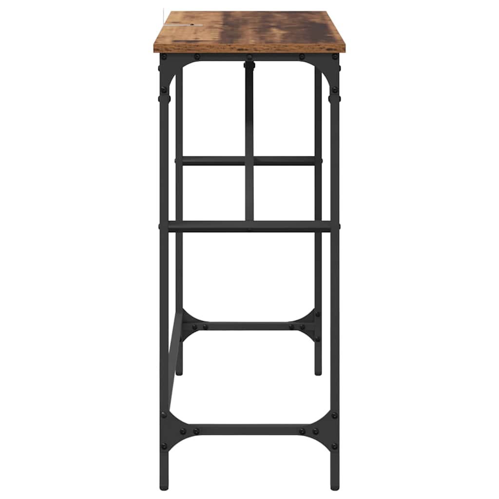 Masă de consolă Lemn vechi 75 x 32 x 75 cm Lemn compozit GartenMobel Dekor