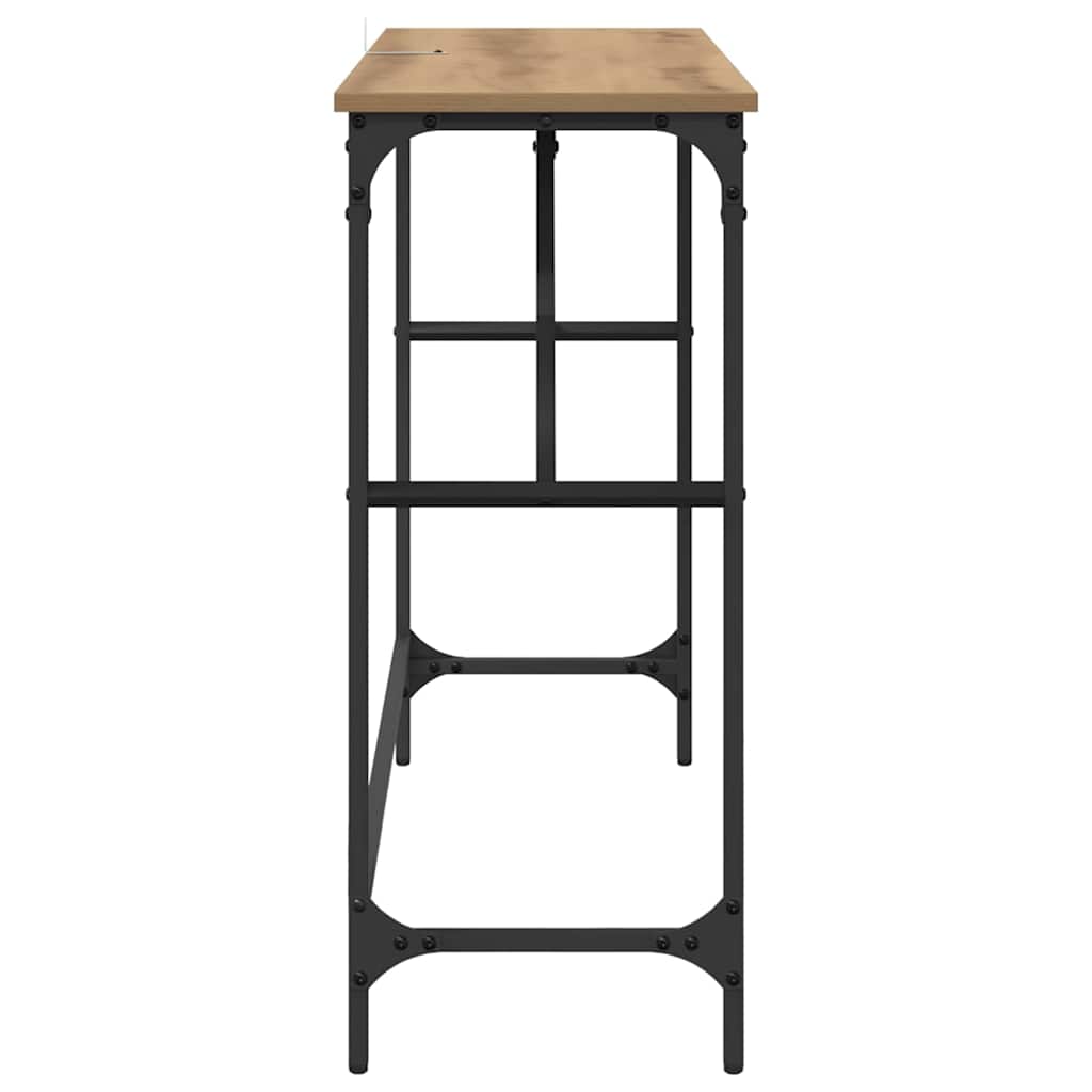 Masă de consolă Stejar Artizanal 100 x 32 x 75 cm Lemn compozit GartenMobel Dekor