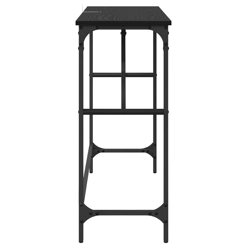 Masă de consolă Stejar Negru 100 x 32 x 75 cm Lemn compozit GartenMobel Dekor