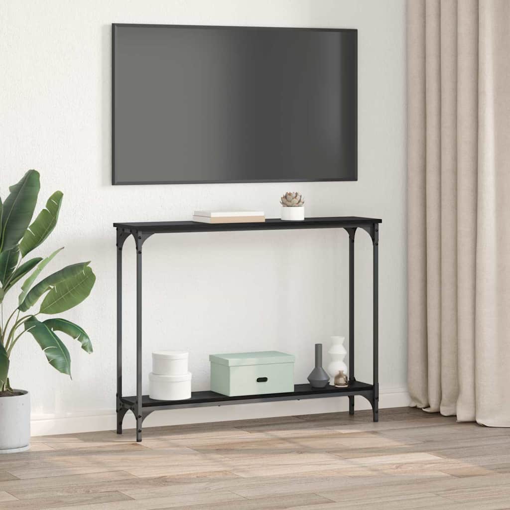Masă de consolă Stejar Negru 102 x 23 x 15.5 cm Lemn compozit GartenMobel Dekor