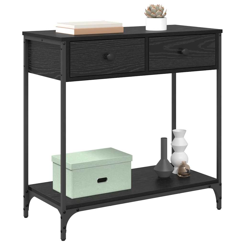 Masă de consolă Stejar Negru 75 x 34,5 x 75 cm Lemn compozit GartenMobel Dekor