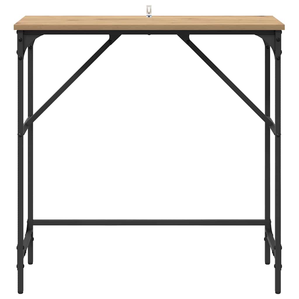 Masă de consolă stejar artizanal 75 x 32 x 75 cm Lemn compozit GartenMobel Dekor